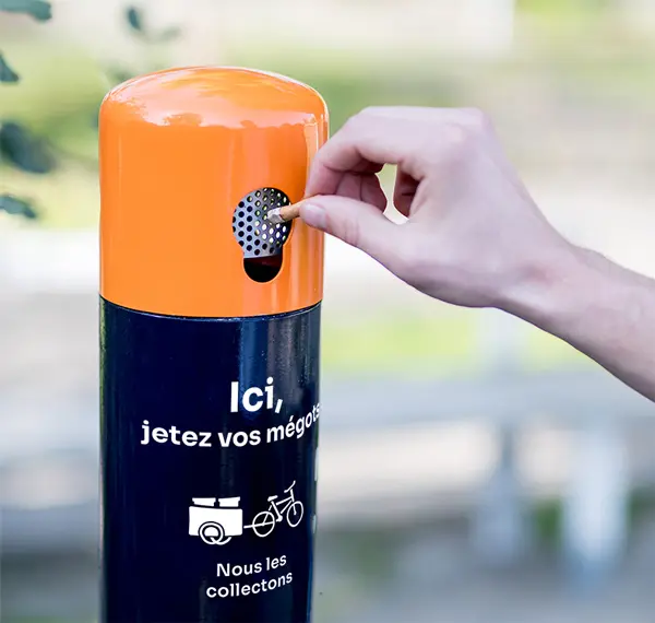 Visuel solution écomégot Keenat, sensibilisation, collecte recyclage et valorisation des déchets Toulouse