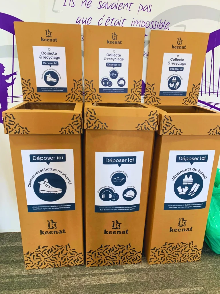 Box de collecte des équipement de protection individuelle au CHU de Montpellier avec Keenat