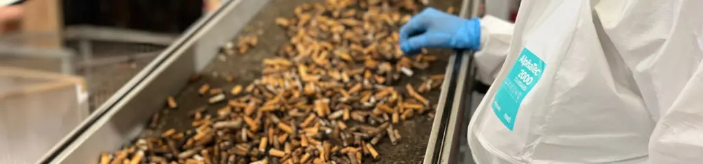 Processus de recyclage des mégots