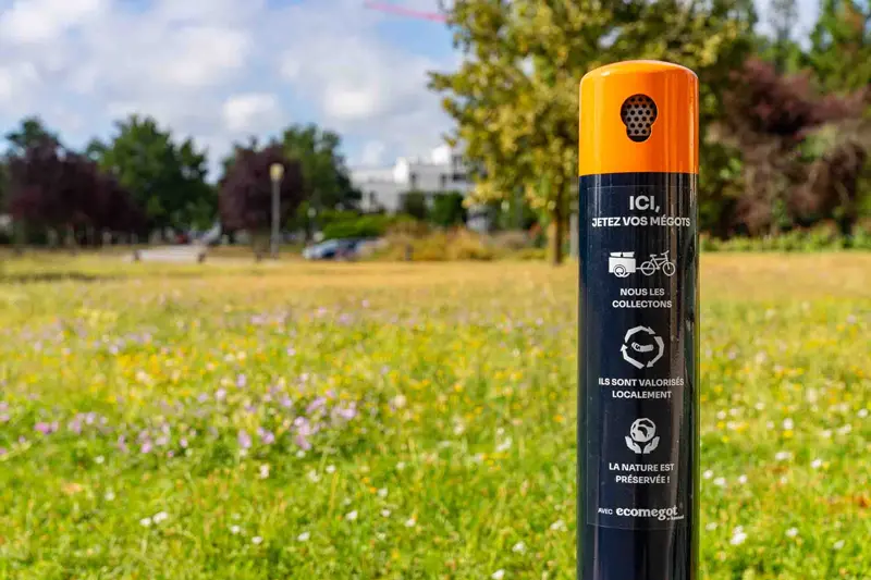 Cendriers extérieurs éco-conception Keenat, sensibilisation, collecte, recyclage et valorisation des déchets