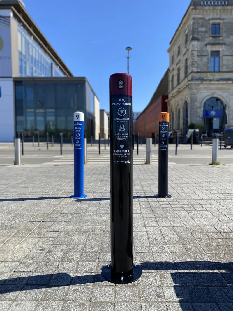 Cendriers extérieurs personnalisable Keenat, sensibilisation, collecte, recyclage et valorisation des déchets