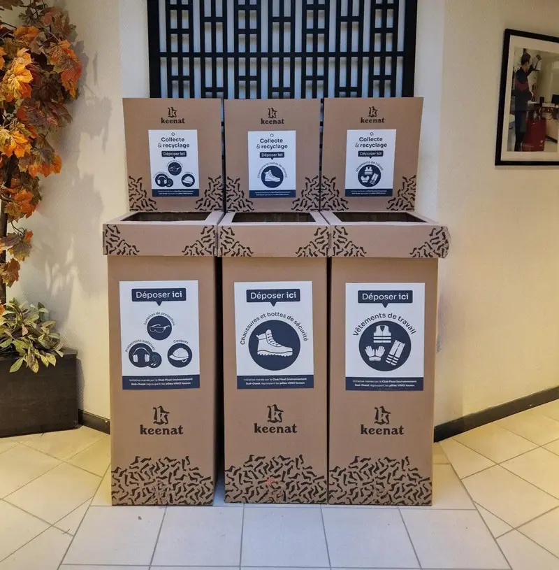 Collecte EPI, comment ça marche personnalisation Keenat, sensibilisation, collecte, recyclage et valorisation des déchets