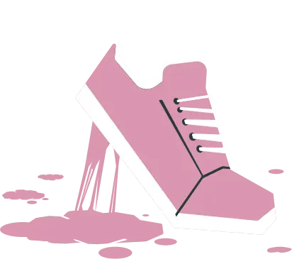 Illustration marche dans un chewing-gum Keenat, sensibilisation, collecte, recyclage et valorisation des déchets