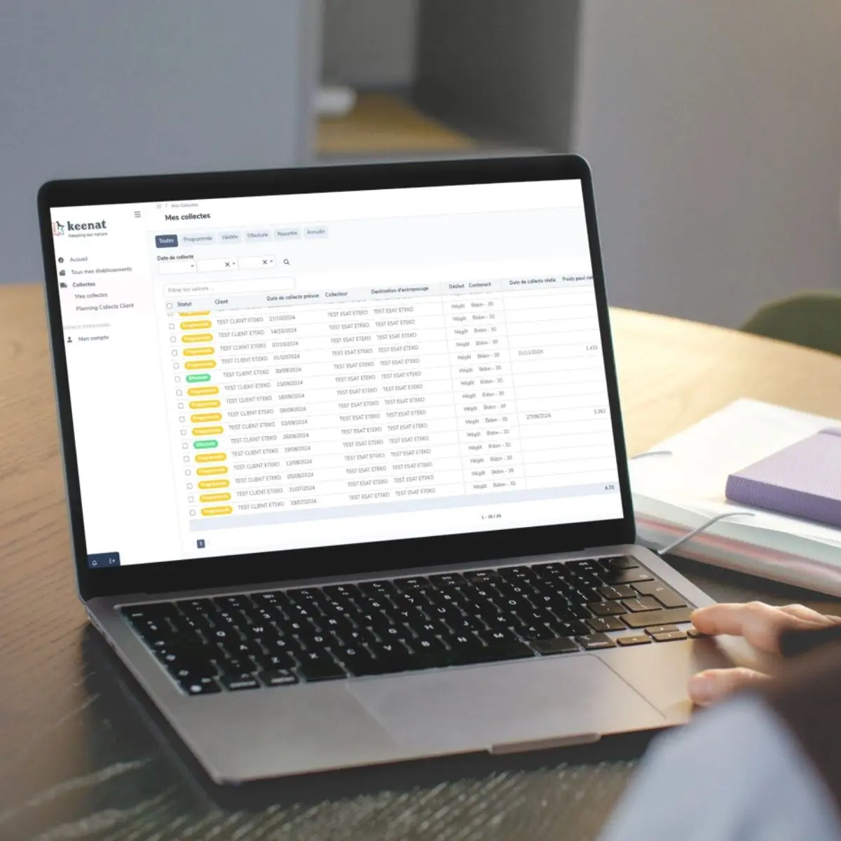 Traçabilitée en temps réel Keenat, sensibilisation, collecte, recyclage et valorisation des déchets Toulouse