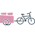 Pictogramme Vélo collecte rose Keenat